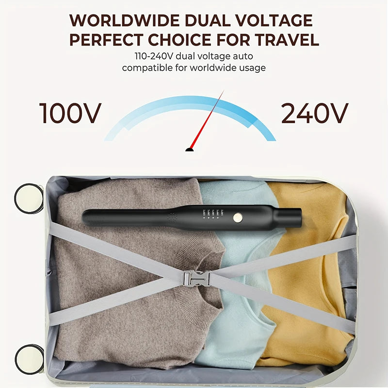 Mini Hair Straightener & Curler - Ceramic Fast Heating 140-220°C - Portable Flat Iron for Short Hair Travel Styling